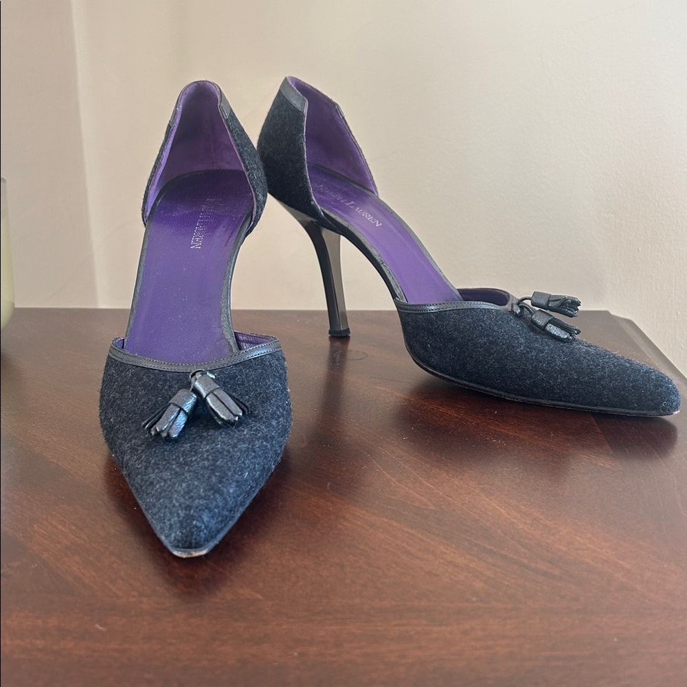 Ralph Lauren Gray Stiletto Heels
